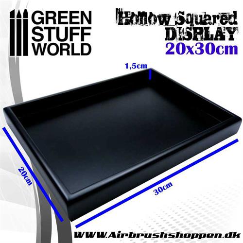 Hollow squared display  -  20x30 cm  -  Black - Diorama bakke